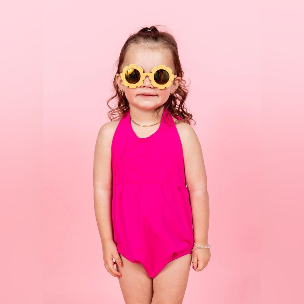 NWT Kortni Jeane Fuchsia Pink One Piece Swimsuit 4T Toddler Girl